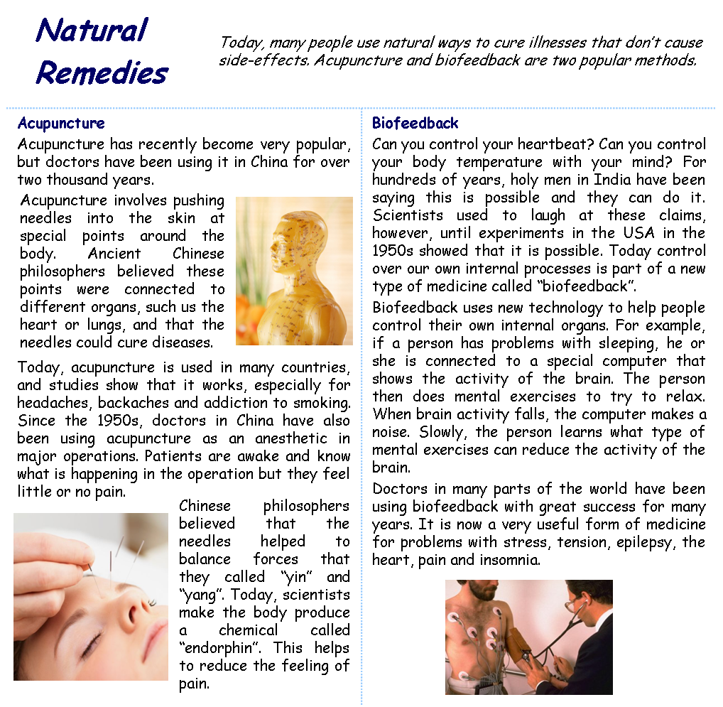 Natural Remedies reading