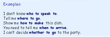 Infinitive clauses