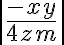 \left|\frac{-xy}{4zm}\right|