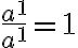 \frac{a^1}{a^1}=1